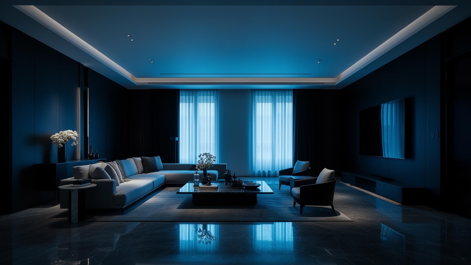 Modern, immaculately clean interior